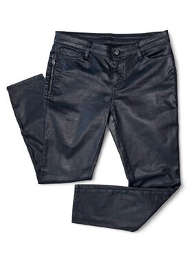 Belstaff Waxed Skinny Moto Jeans Low Rise Size 28 LIKE NEW!